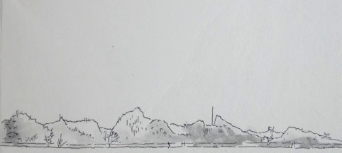 No. H37: Kleine Landschaft, ink drawing, 2014