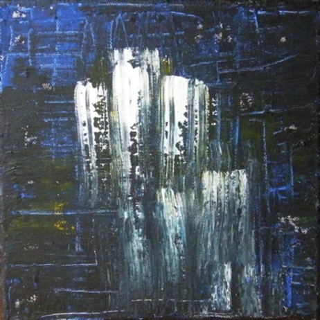 No. B08: City Lights, Acryl on canvas (20 x 20 cm), 2009