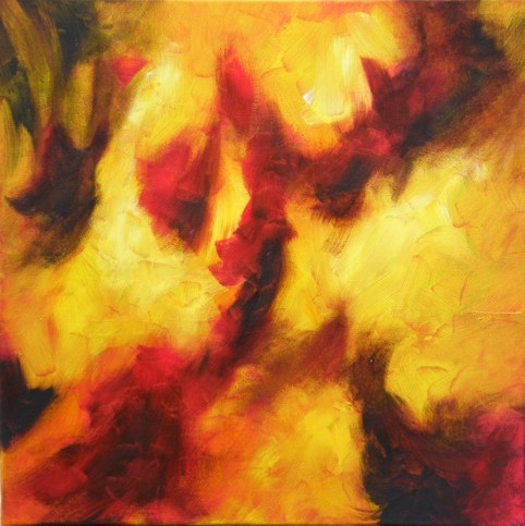 Nr. C09: Feuer, Acryl auf Leinwand (50 x 50 cm), 2010
