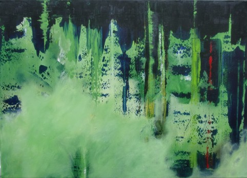 Nr. C14: Wald, Acryl auf Leinwand (50 x 70 cm), 2010