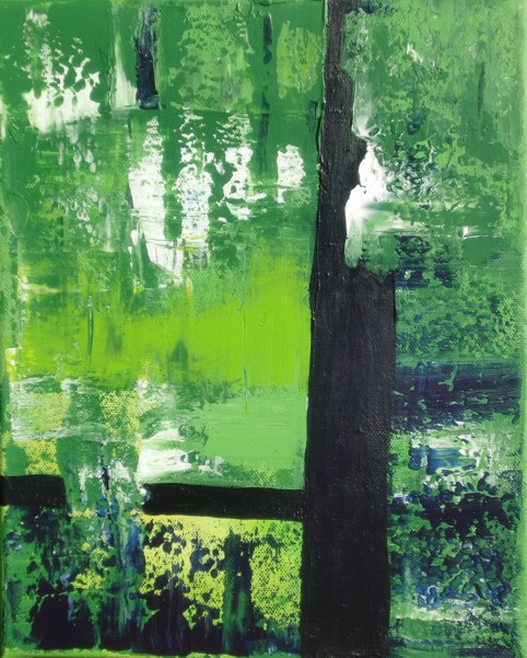 Nr. C16: Wald, Acryl auf Leinwand (24 x 30 cm), 2010