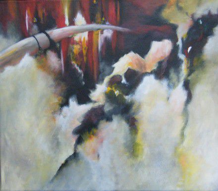 Nr. D17: Feuer und Eis, Acryl auf Leinwand (40 x 50 cm), 2011