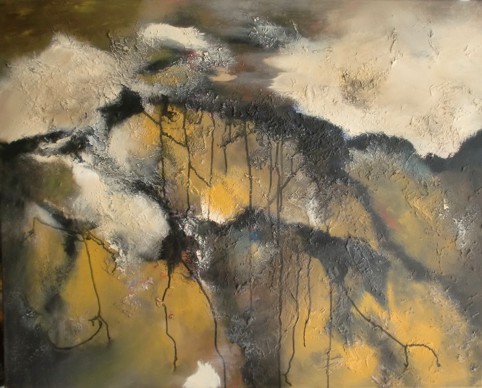 No. H10: Burning Bush, Mixed techniques (80 x 100 cm), 2014