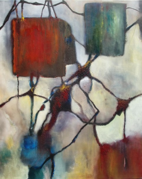 No. I26: Connections, Acryl on canvas (80 x 100 cm), 2015