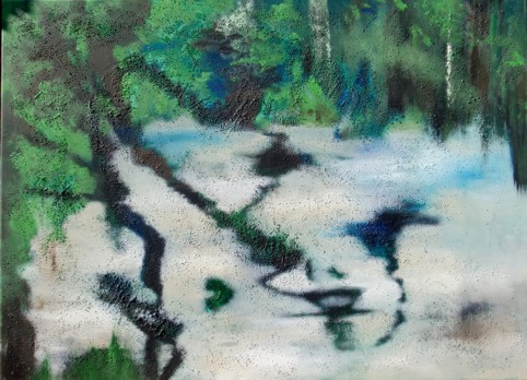 Nr. I28: Urwald, Acryl auf Leinwand (80 x 110 cm), 2015