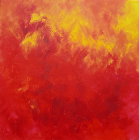 No. J01: Heat, Acryl on canvas (100 x 100 cm), 2016