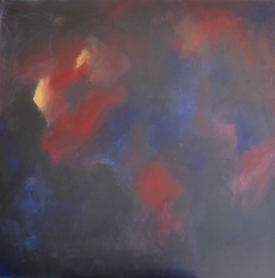 Nr. J06: Strmische Nacht, Acryl auf Leinwand (100 x 100 cm), 2016