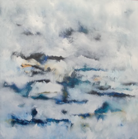 Nr. K18: Nordsee, Acryl auf Leinwand (100 x 100 cm), 2017