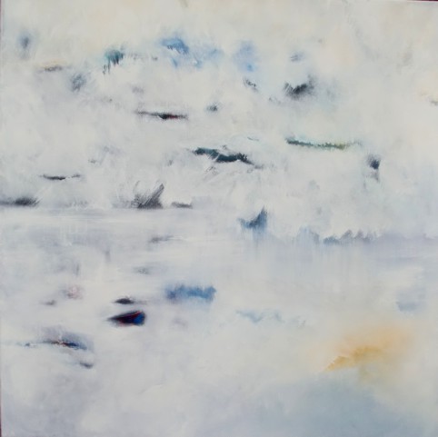 No. K19: Ice Lake, Acryl on canvas (100 x 100 cm), 2017