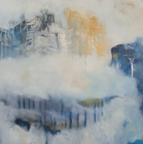 No. K20: Mountain Fog, Acryl on canvas (100 x 100 cm), 2017