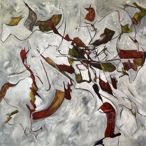 No. O15: Autumn Wind, Mixed techniques (100 x 100 cm), 2022