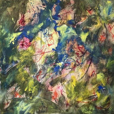 Nr. R08: Secret Garden, Acryl auf Leinwand (100 x 100 cm), 2025