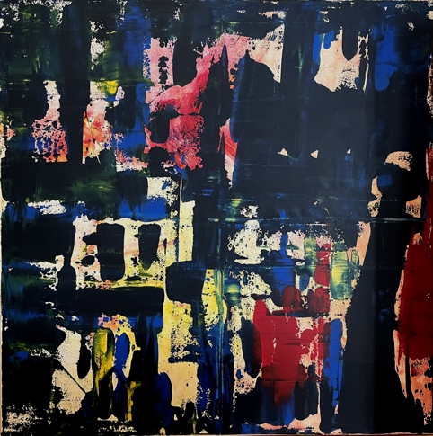 No. S03: City Night, Acryl on canvas (100 x 100 cm), 2026